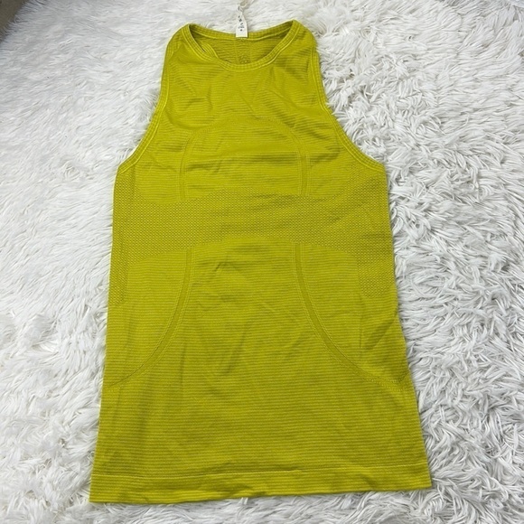 Lululemon Run: Swiftly Tech Tank Tonka Stripe Heathered Almost Pear Almost Pear - Picture 1 of 6